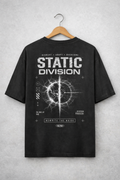 Veltrix Static Division Oversized Black Unisex T-shirt