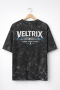 Veltrix Acid‑Wash Oversized Tee – Forge Your Future Edition