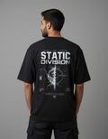 Veltrix Static Division Oversized Black T-shirt